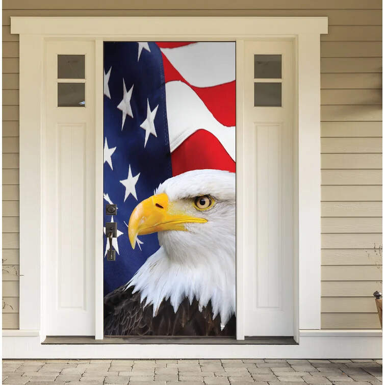 Patriotic Flag Door Set Door Mural