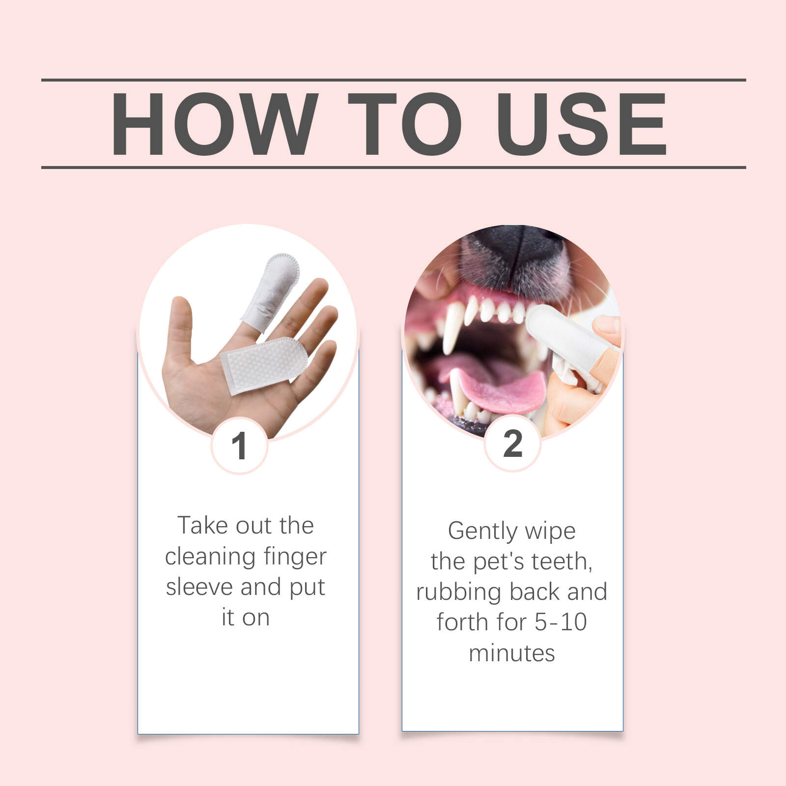 Pet dental finger cots