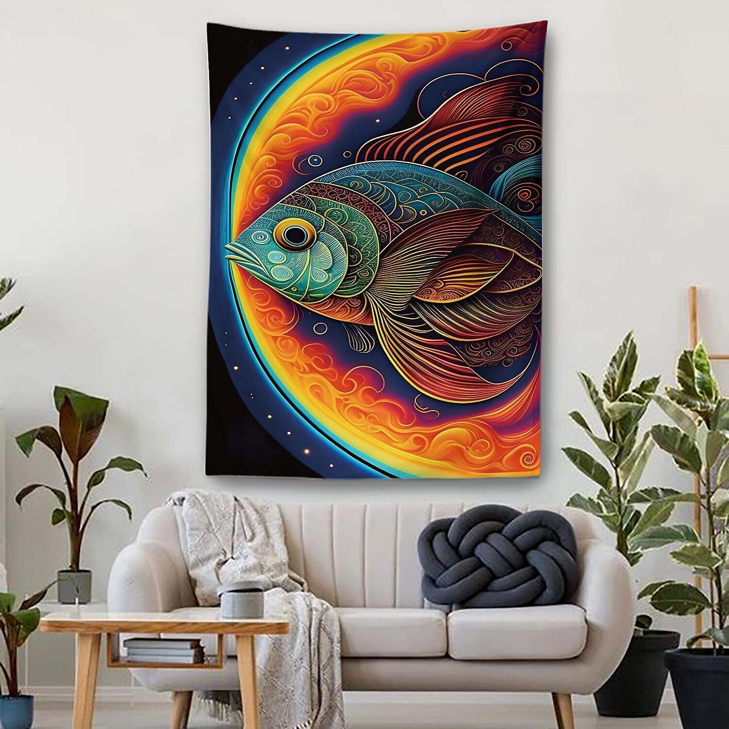 Ocean Fish Wall Tapestry Art Decor