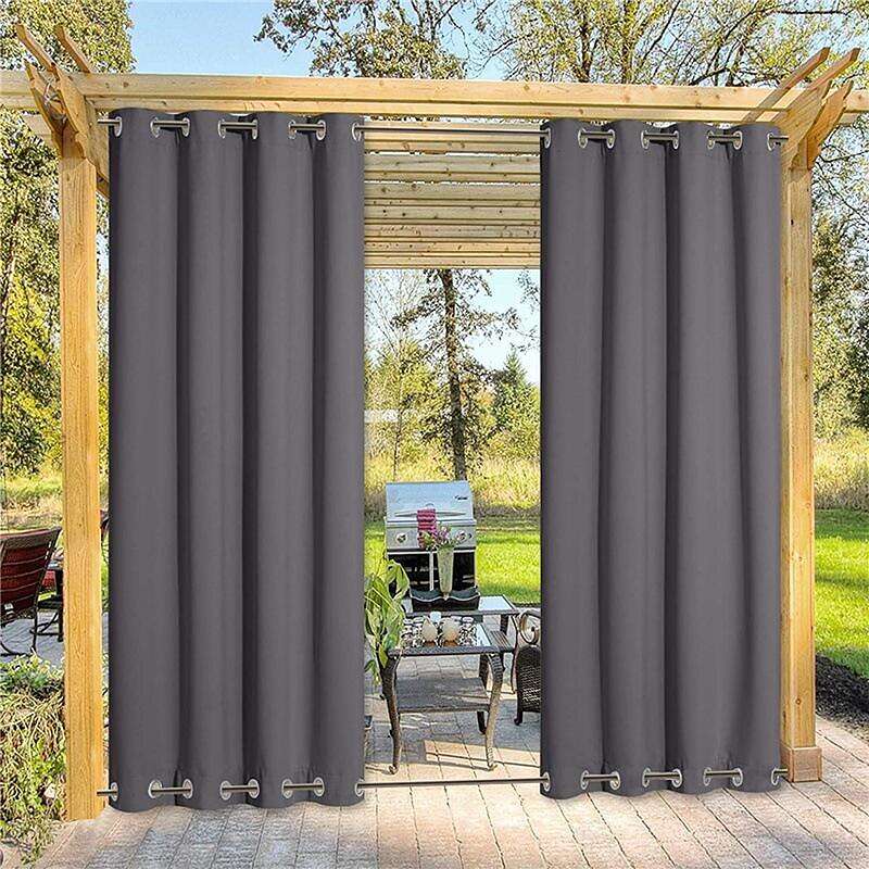 Waterproof Outdoor Curtain Privacy, Sliding Patio Sheer Curtain