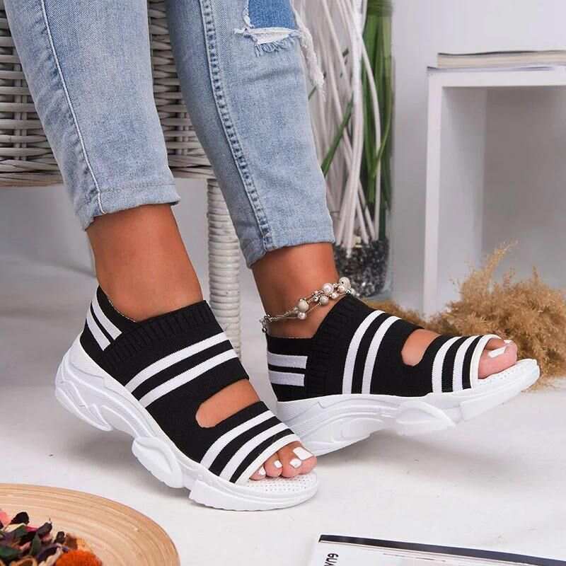 Casual Women Breathable Wedge Comfy Sandals - Fit All Width Foot Sandals