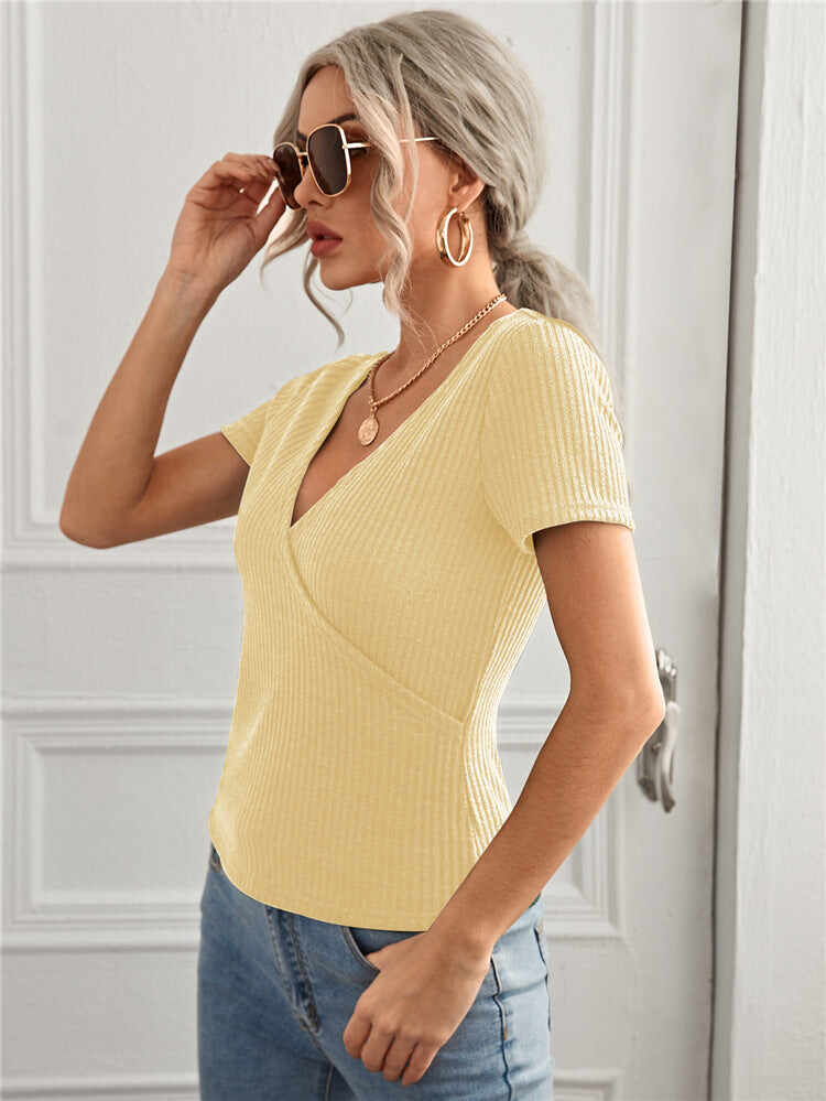 T-Shirt Bottoming Top Slim Pullover