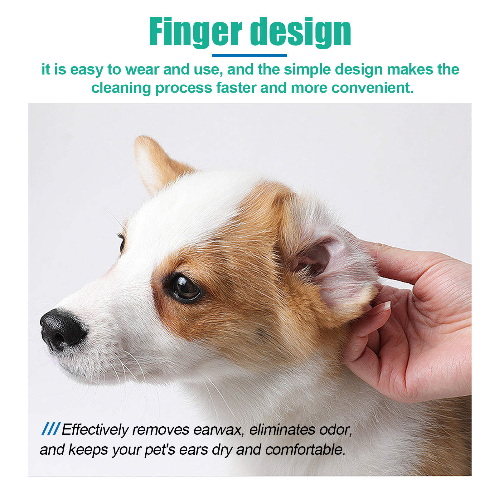 Pet Ear Cleaner Finger Wipes