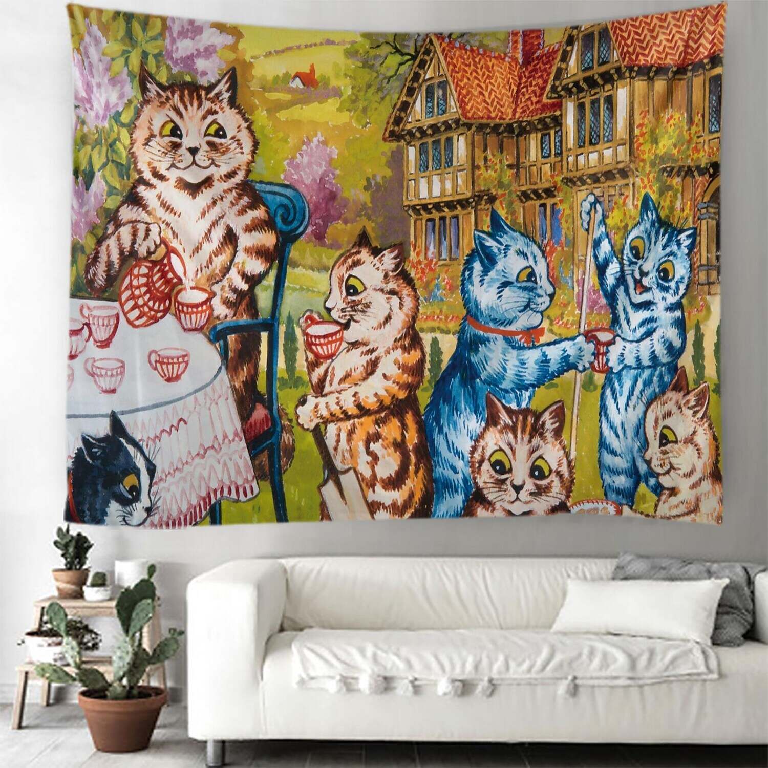 Funny Large Wall Tapestry Cat Art Decor Room