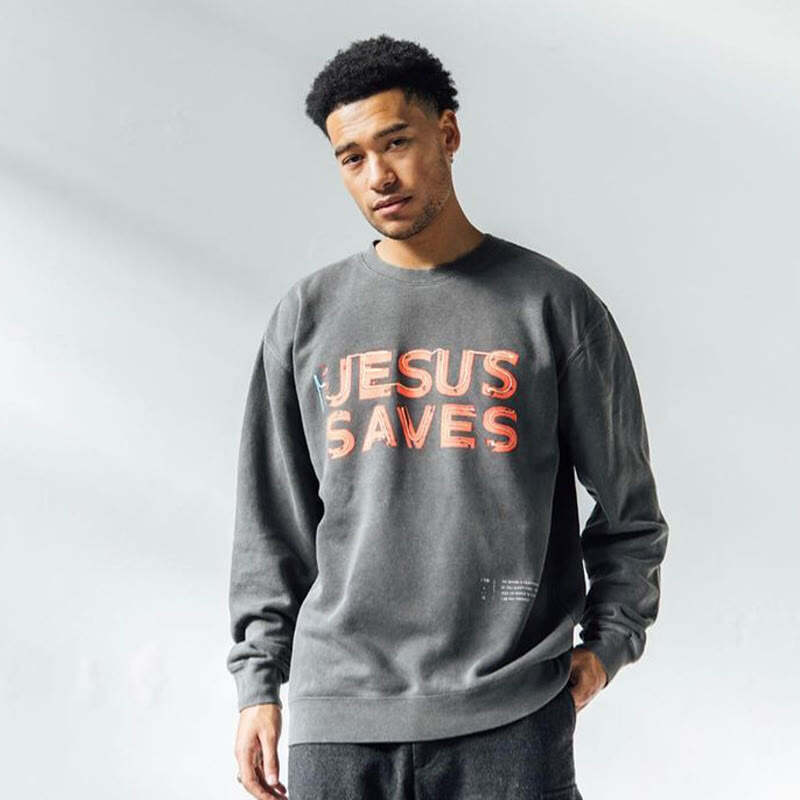 Jesus Saves Print Men's Sweatshirt