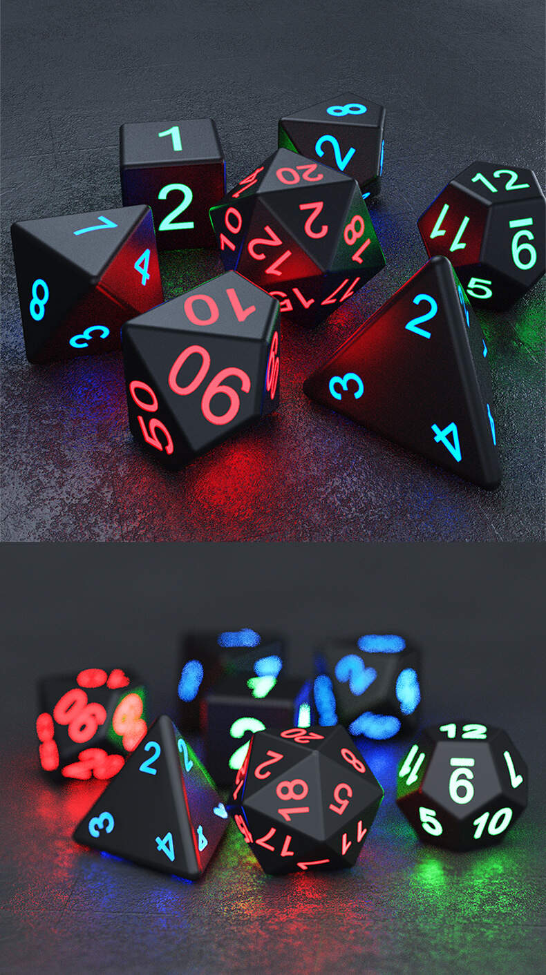 🔥HOT SALE - 50% OFF 🔥2022 New Party Fluorescent 7-Piece Dice