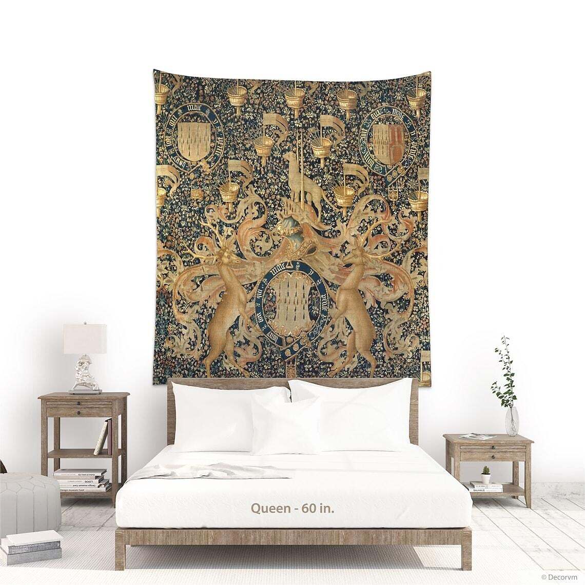 Medieval Painting Wall Tapestry Victoria Art Decor