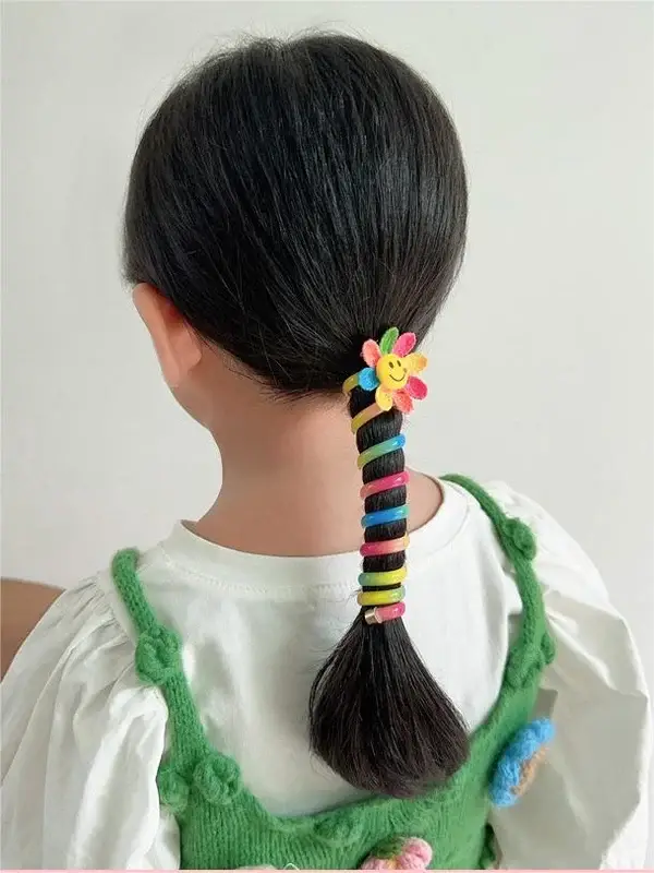 🌲 Early Christmas Sale🎁Colorful Telephone Wire Hair Bands for Kids