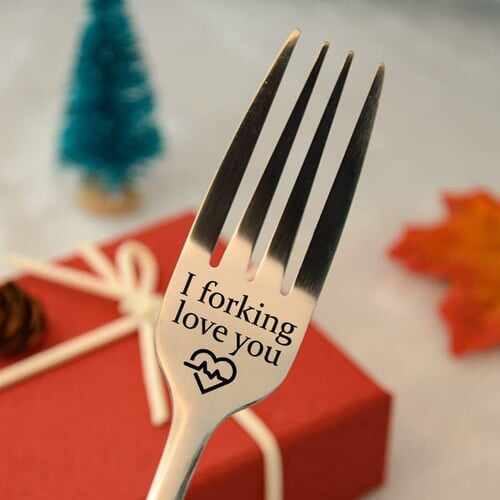 BIG SALE - 50% OFF Engraved Fork (With Gift Box)