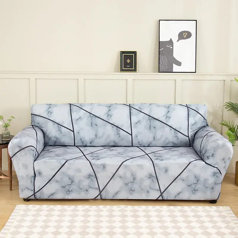 Stretch Sofa Cover Slipcover Geometric Pattern