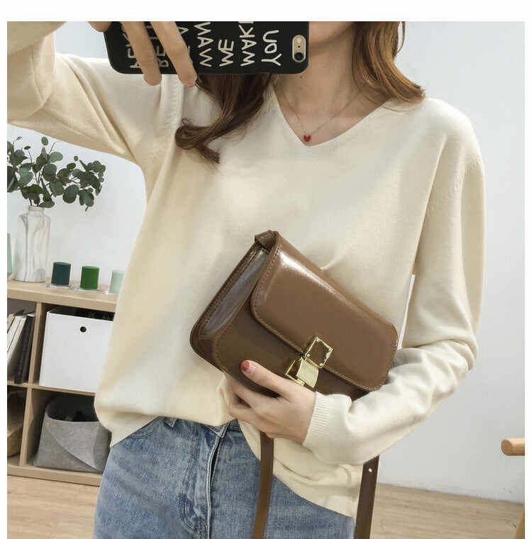 Solid Color Long-sleeved Sweater