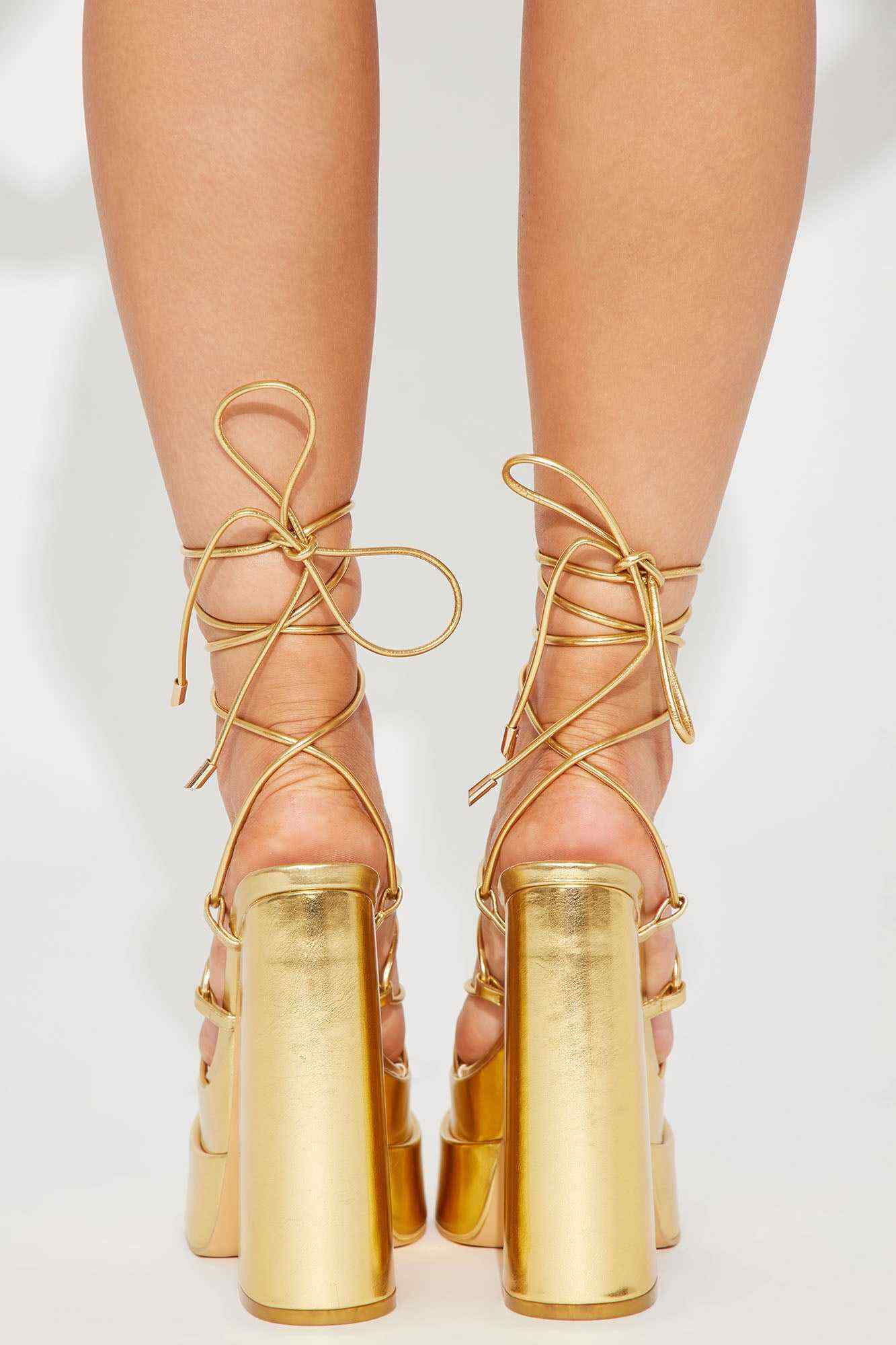 So Obsessed Platform Heels   Gold