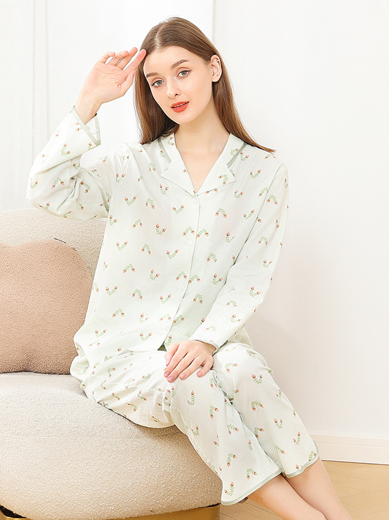 Cotton Regular Sleeve Plain Simple Regular Fit Pajama Set