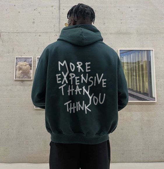 More expensive than you think print hoodie