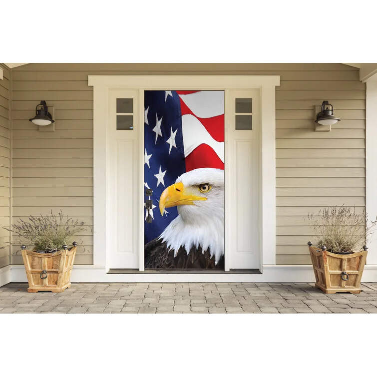 Patriotic Flag Door Set Door Mural