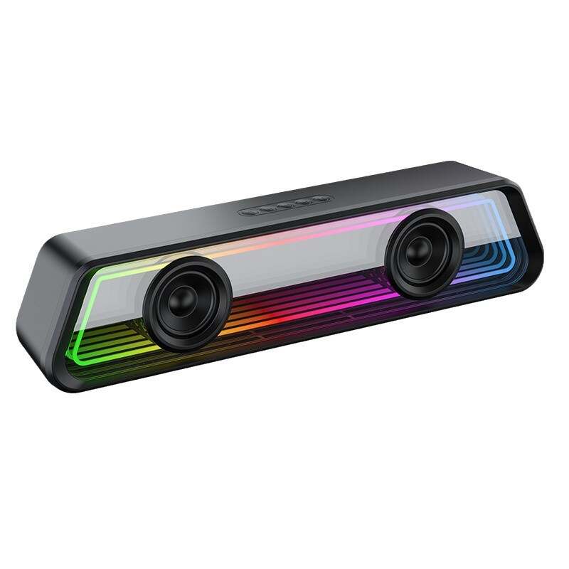 RGB Light Bar Speaker with Deep Bass-Desktop and Portable Use