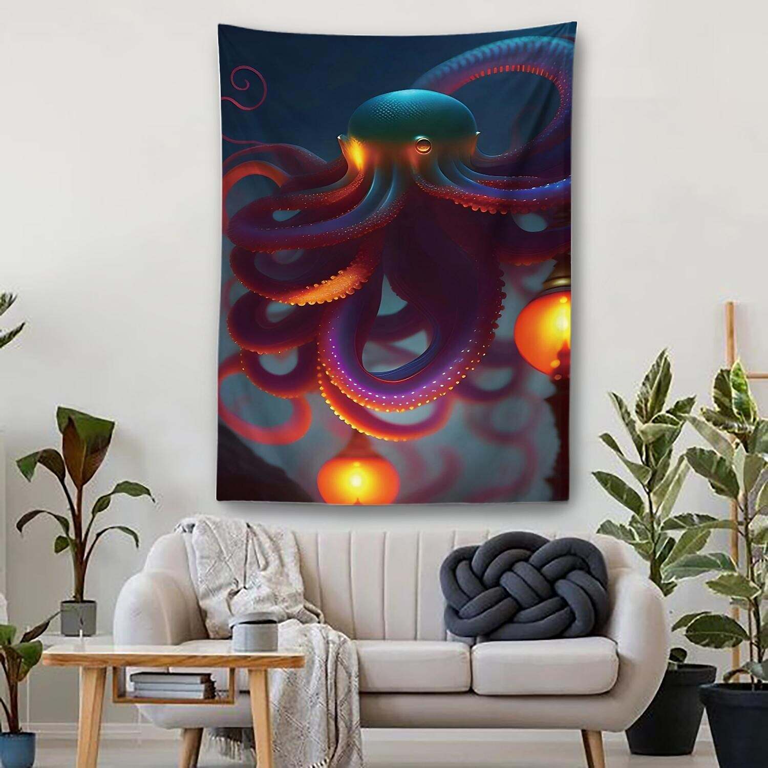 Ocean Octopus Wall Tapestry Art Decor