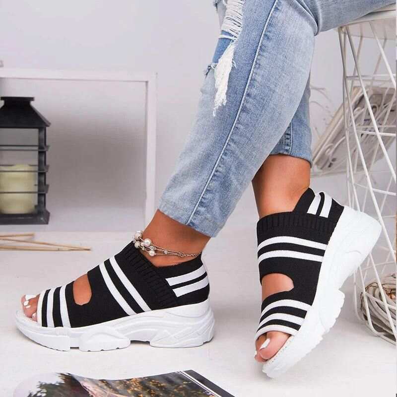 Casual Women Breathable Wedge Comfy Sandals - Fit All Width Foot Sandals