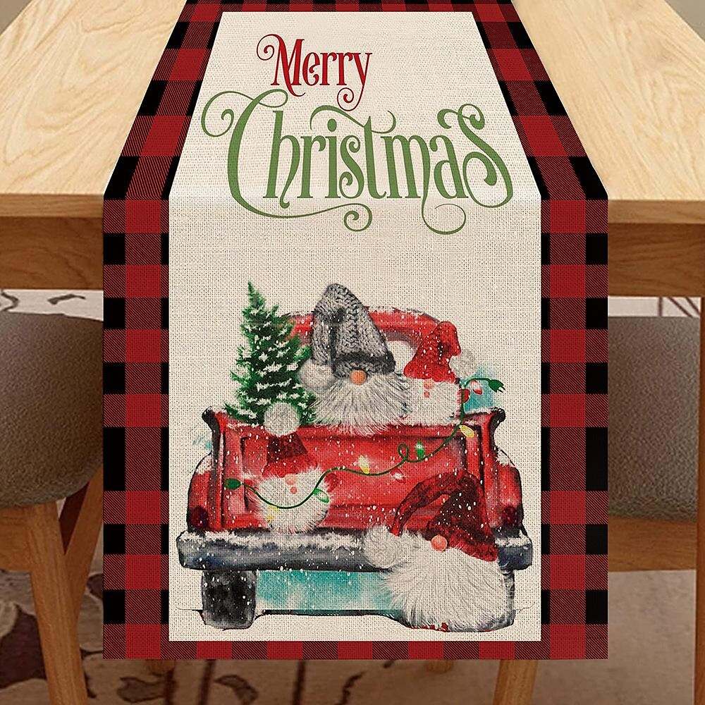 Christmas Classic Farmhouse Linens Table Runner