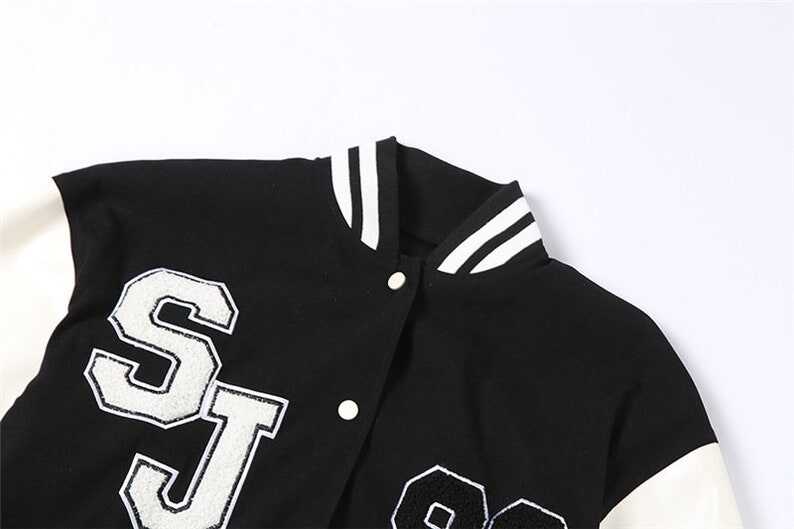 Y2K Fashion Patch Varsity Bomber Jacket