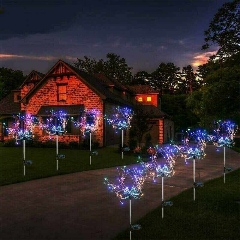 Last Day 47% OFF - Waterproof  Solar Garden Fireworks Lamp