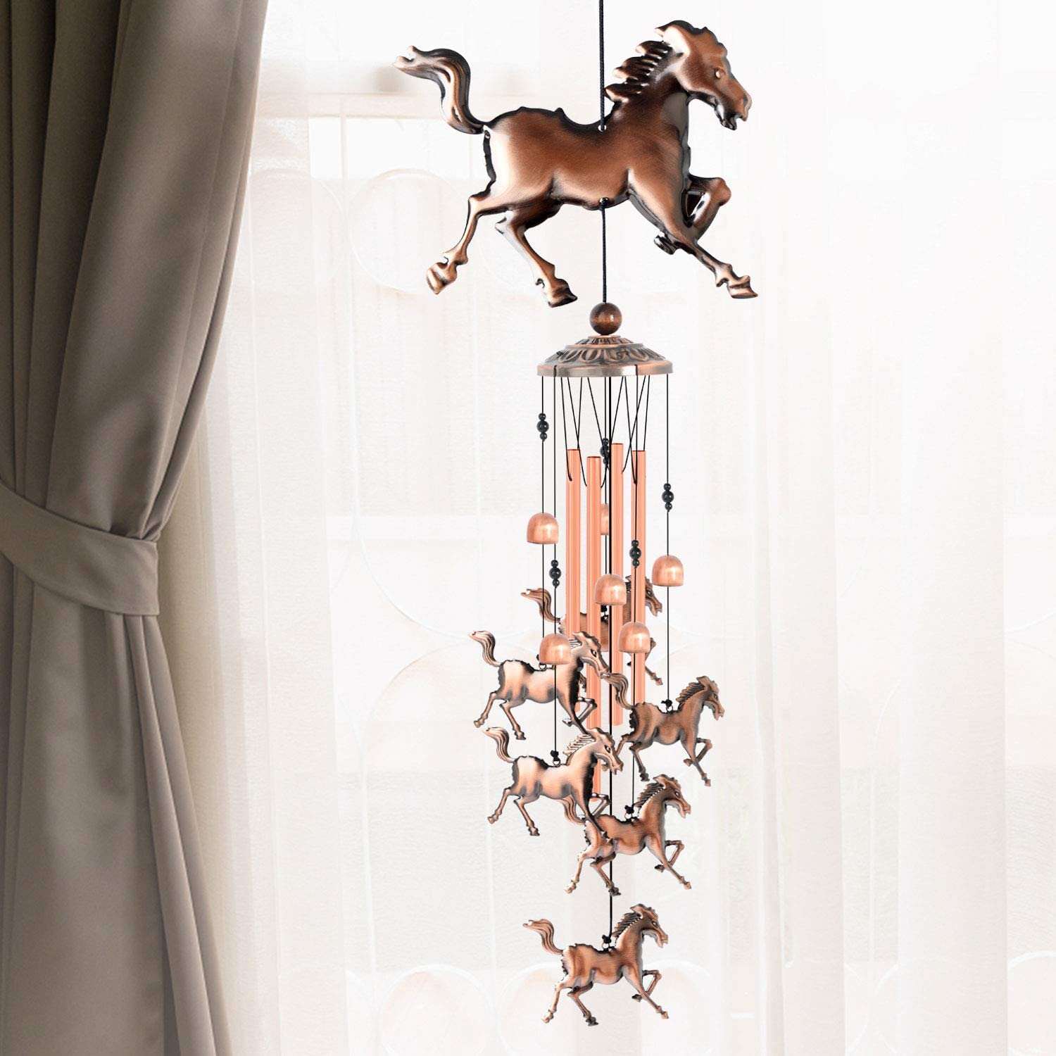 Pure Hand-made Copper Horse Wind Chimes