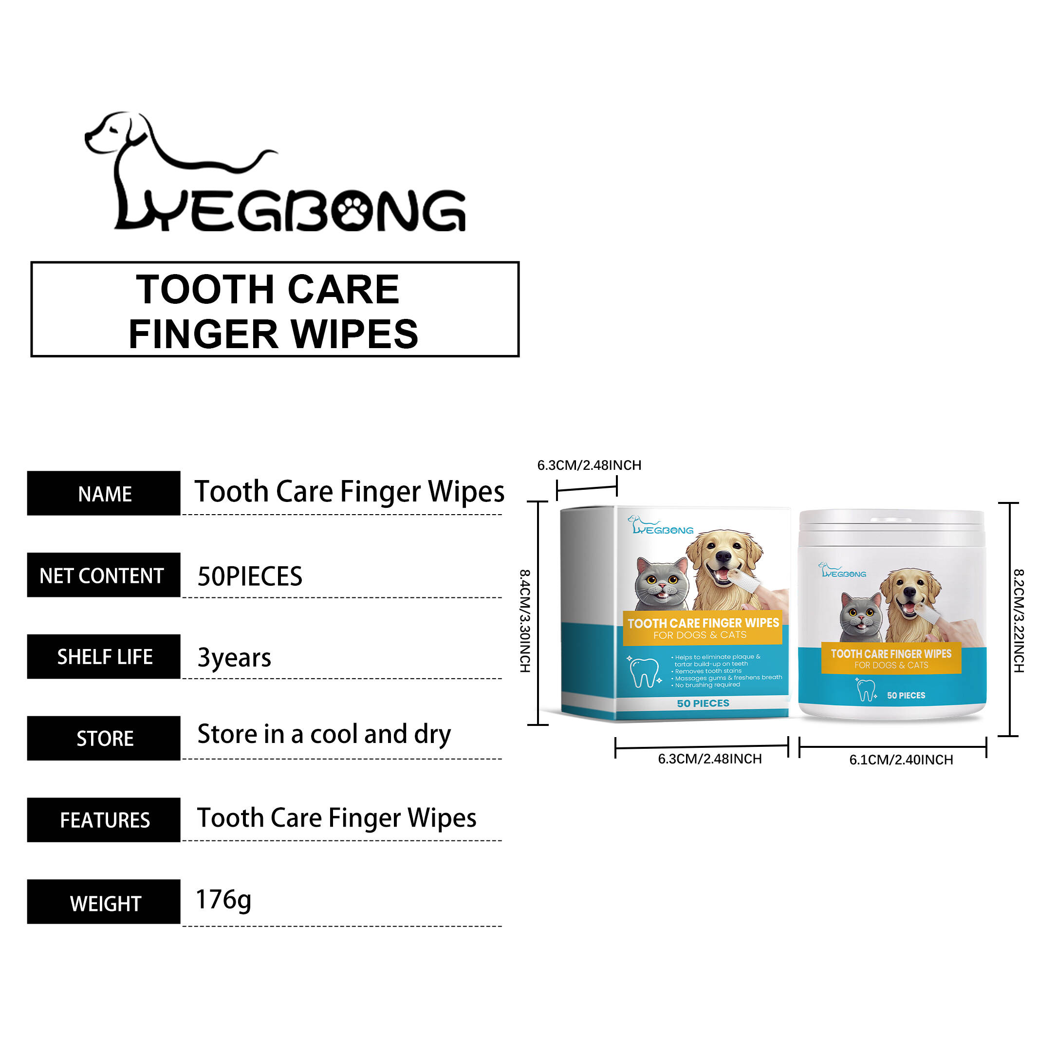 Tooth Care Finger Wipes