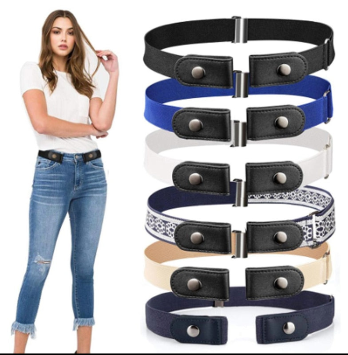 Free Buckle Women Stretchy Belt