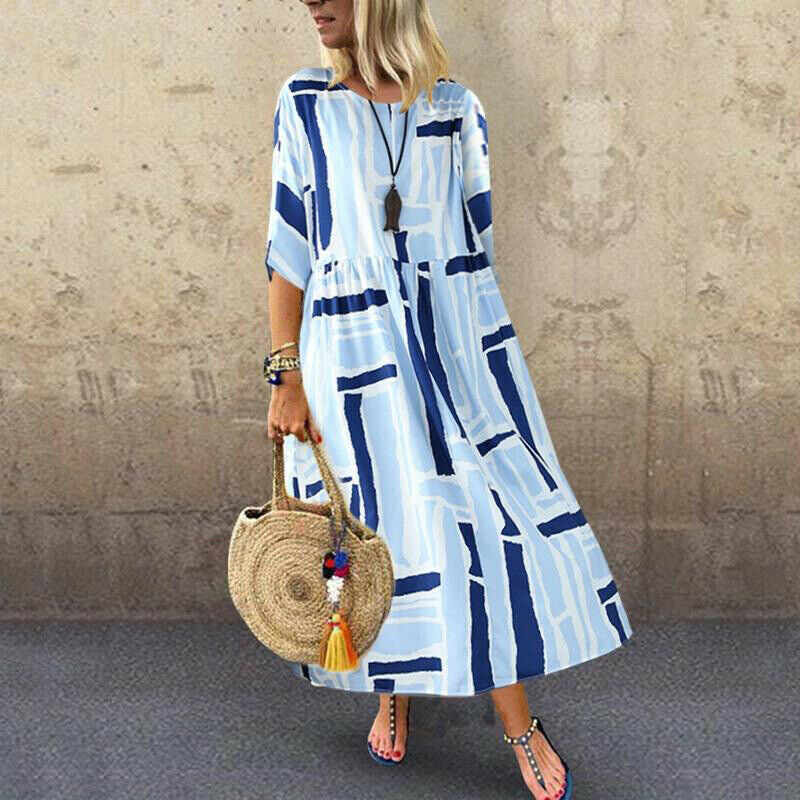 Printed Mid-Length Dress