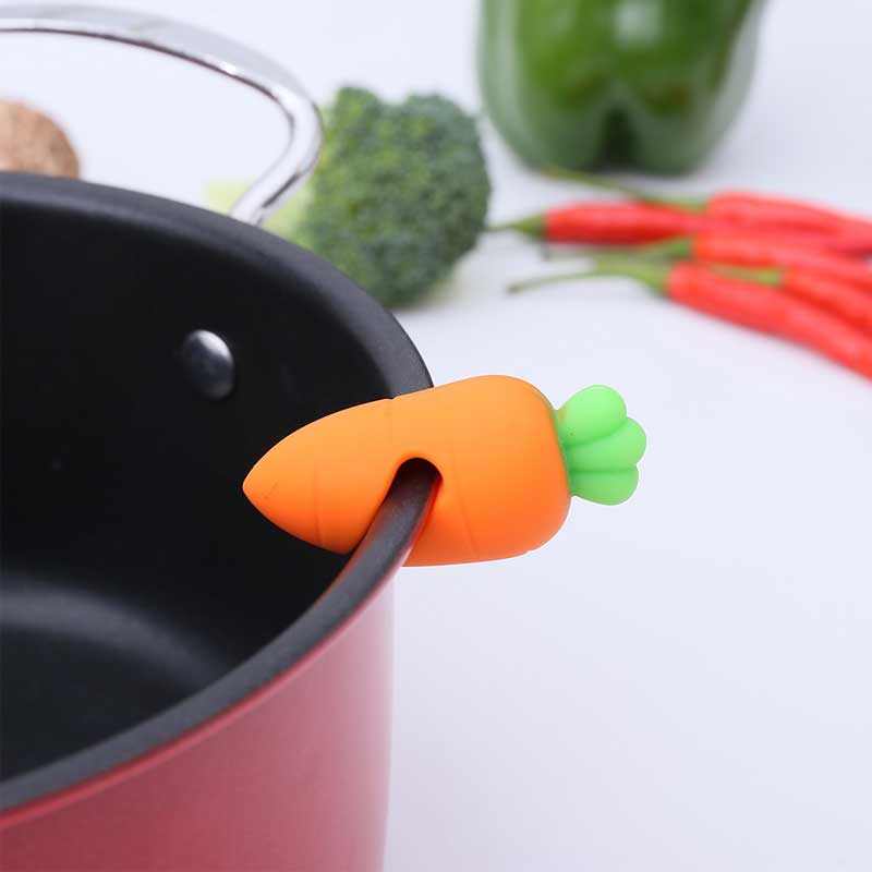 Carrot Shaped Spill-Proof Steam Releaser Pot Lid Holders