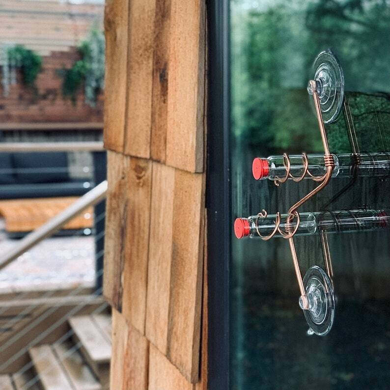 Geometric Window Hummingbird Feeder