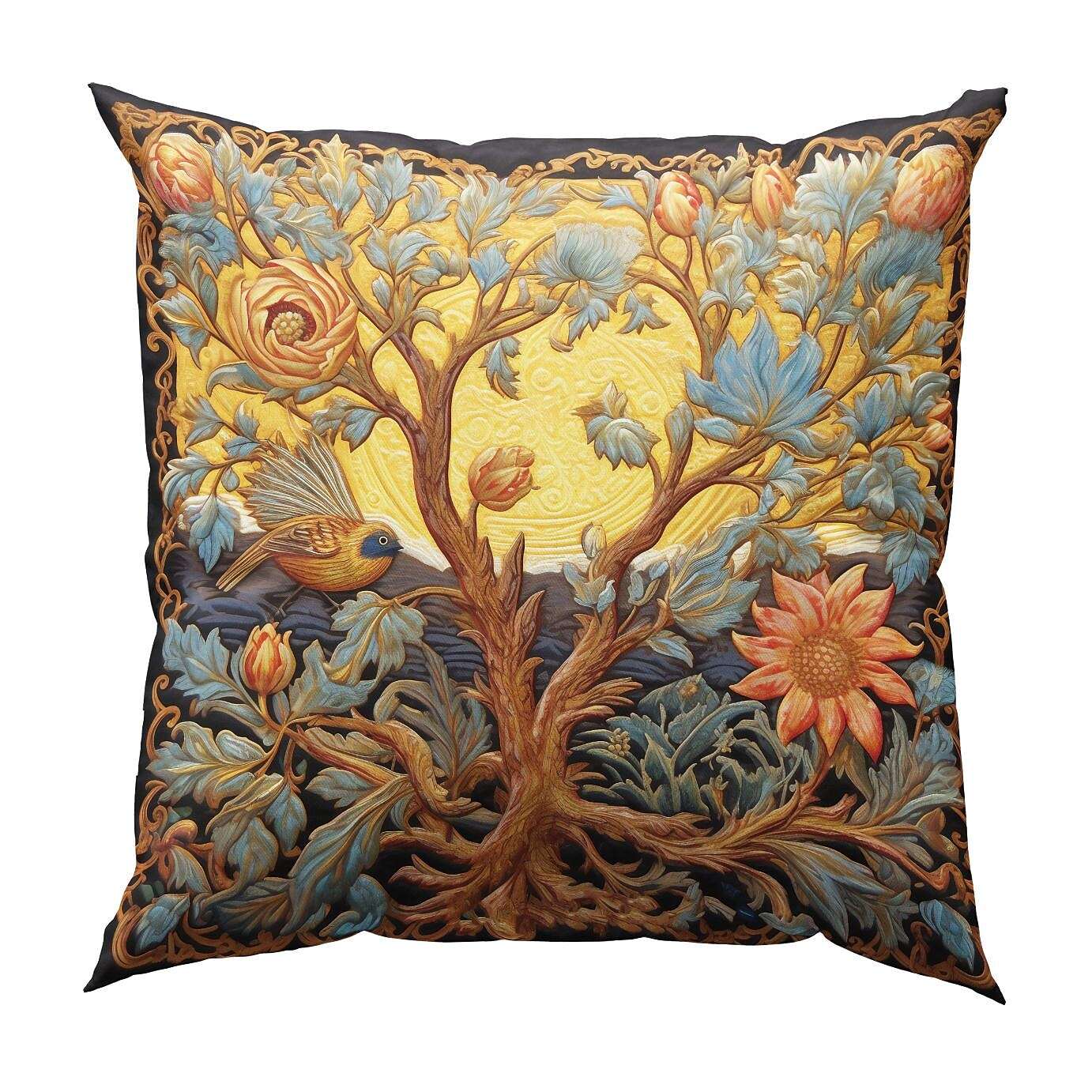 Tree of Life Double Side Pillow Cover 4PC Soft Decorative Square Cushion Case Pillowcase for Bedroom Livingroom Sofa Couch Chair