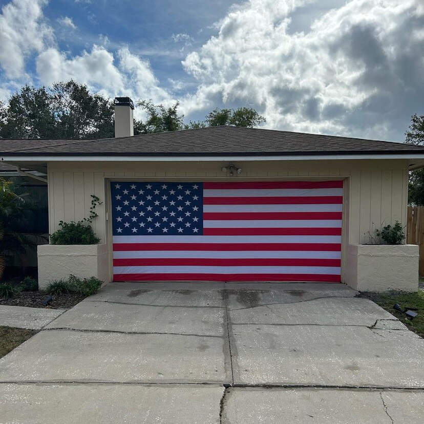 Patriotic Garage Door Mural