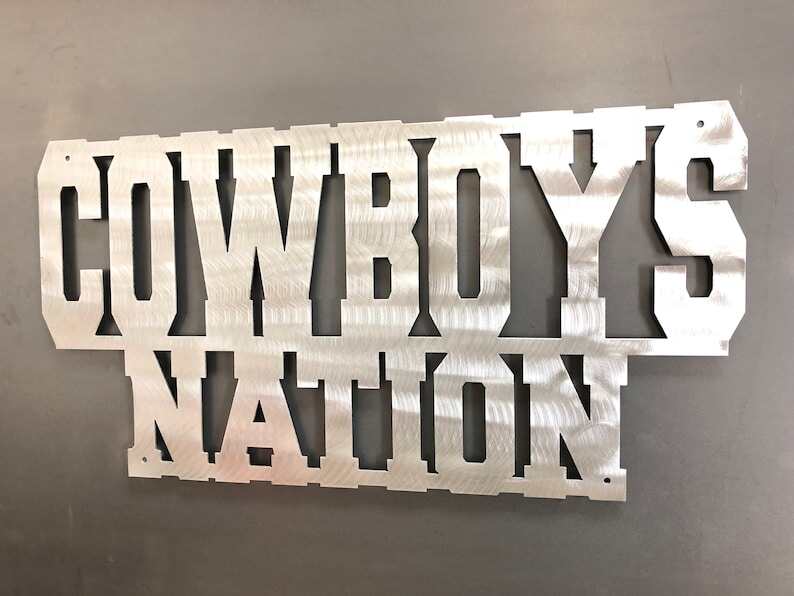 Cowboys Sign Cowboys Nation!! Show your pride and make the guys salivate over your man cave steel!! Your School or Team Mascot