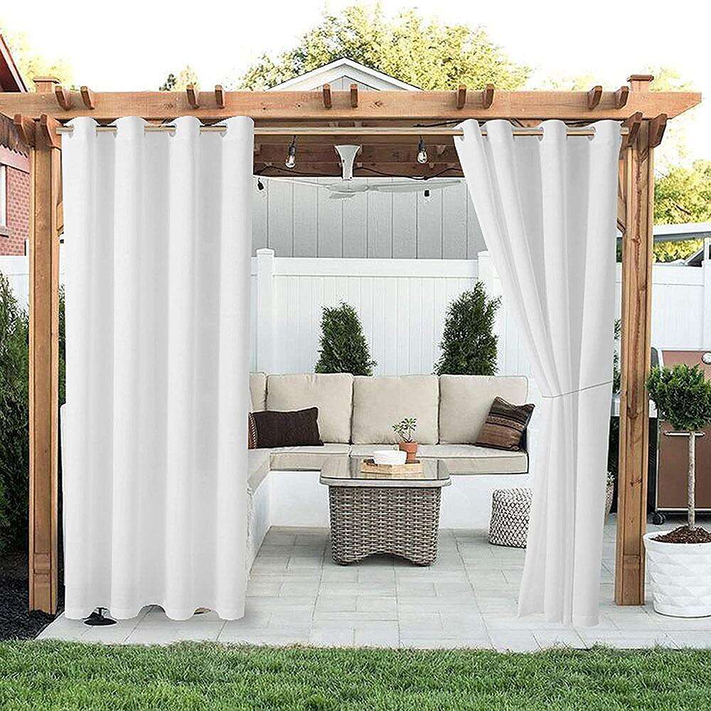 Waterproof Outdoor Curtain Privacy, Sliding Patio Curtain Farmhouse Drapes