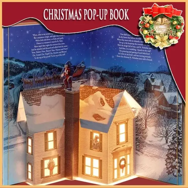 🎁 The Night Before Christmas Pop-Up Book(Light & Sound)