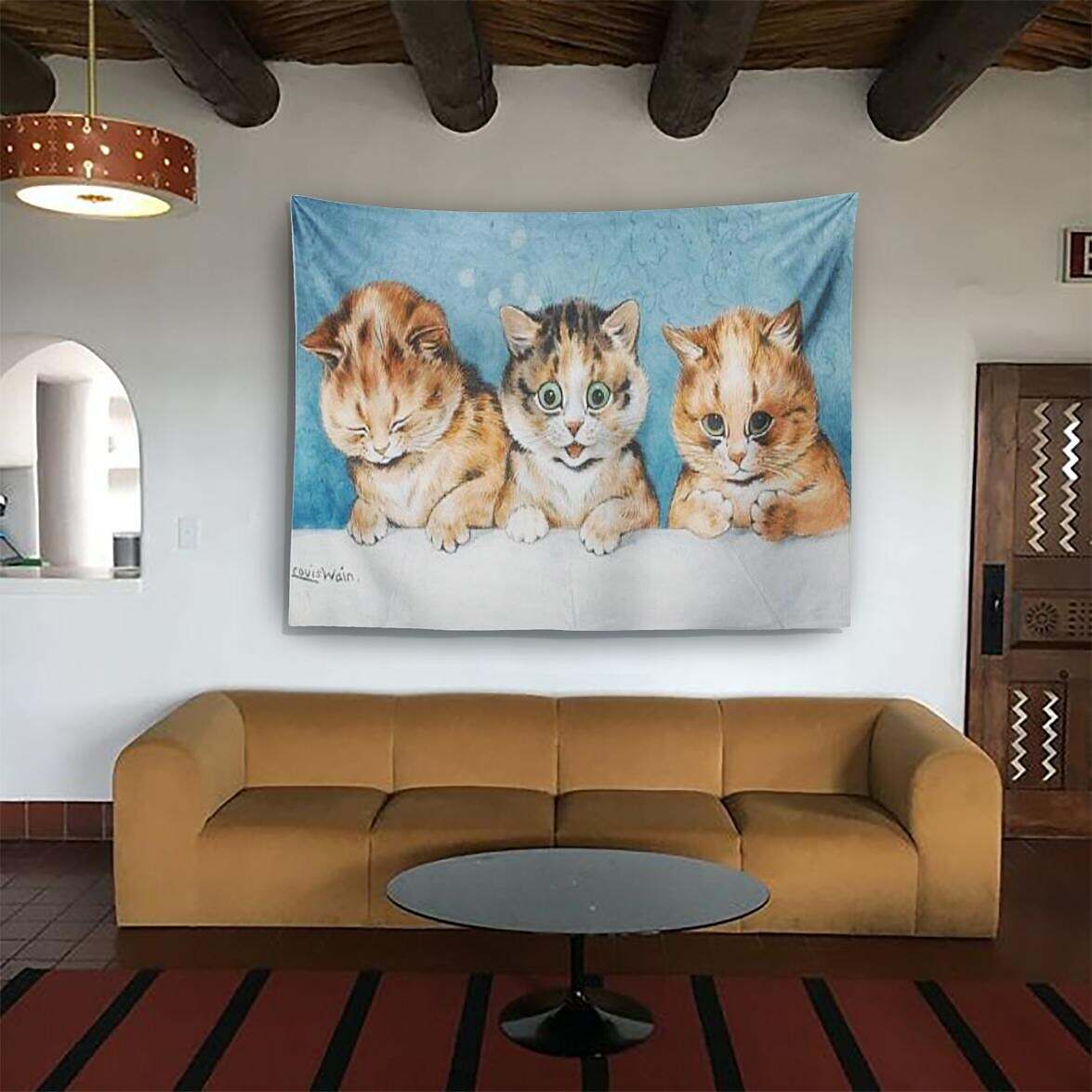 Funny Animal Large Wall Tapestry Cat Art Decor