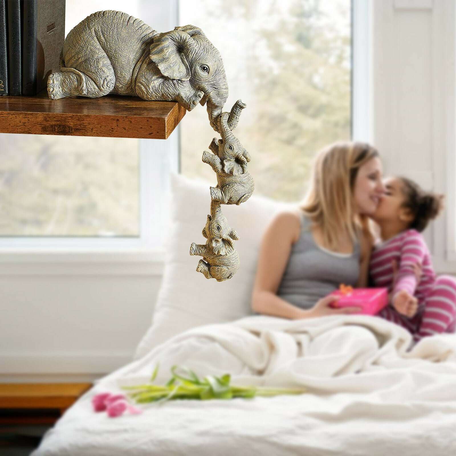 Elephant Sitter Figurines - Set of 3