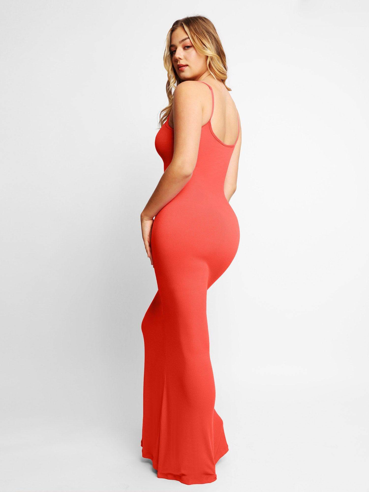 Built-In Shapewear Slip Maxi Lounge Dress