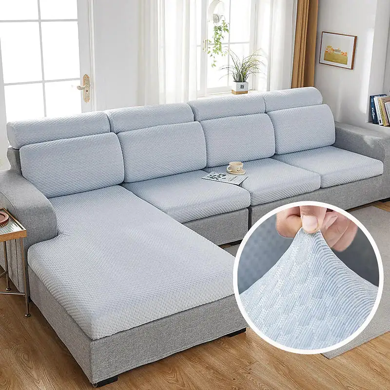 3D Doudou Grid Stretch Sofa Slipcover Couch