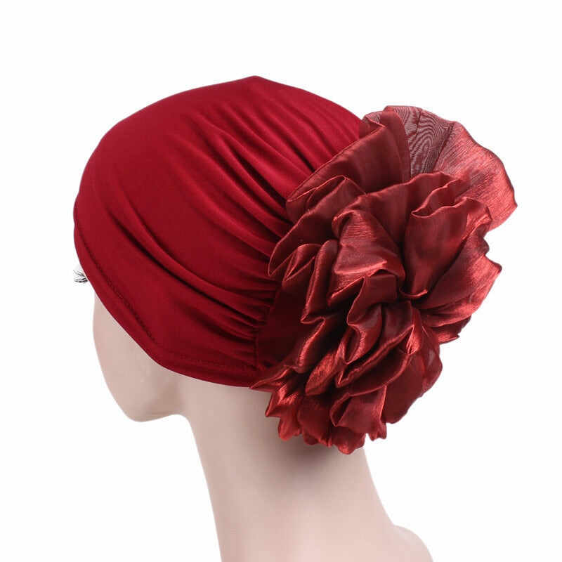 Woman Big Flower Turban Hair Accessories