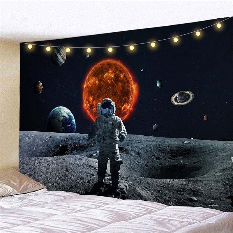 Landscape LED Lights Wall Tapestry Art Decor Galaxy Universe Print