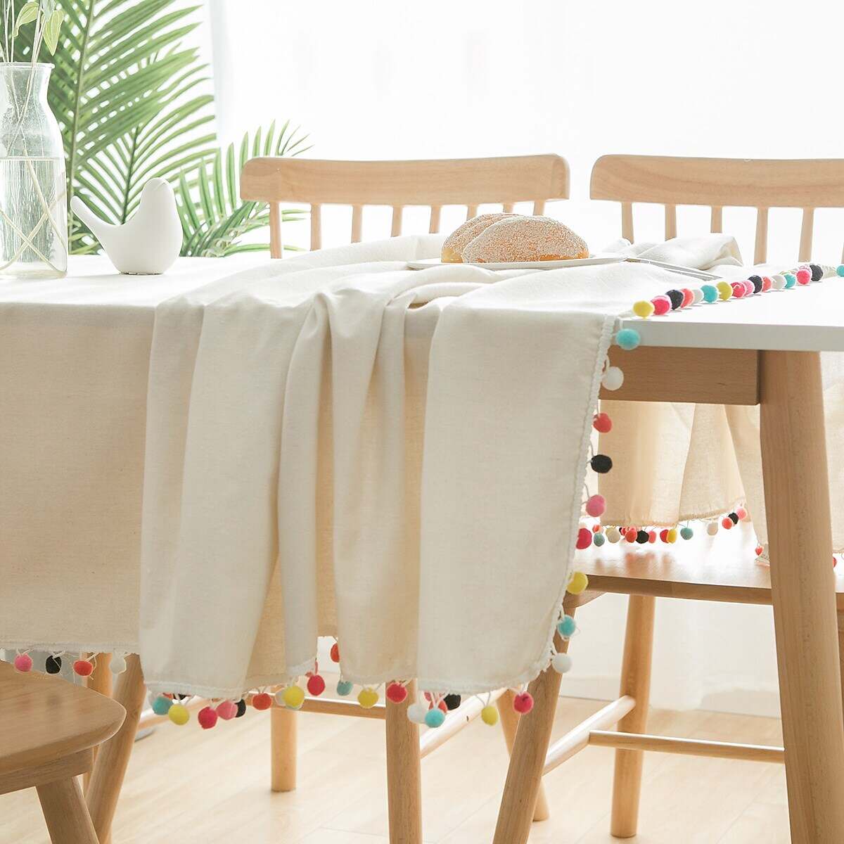 Farmhouse Style Tablecloth Cotton Linen Rectangle Table Cloths