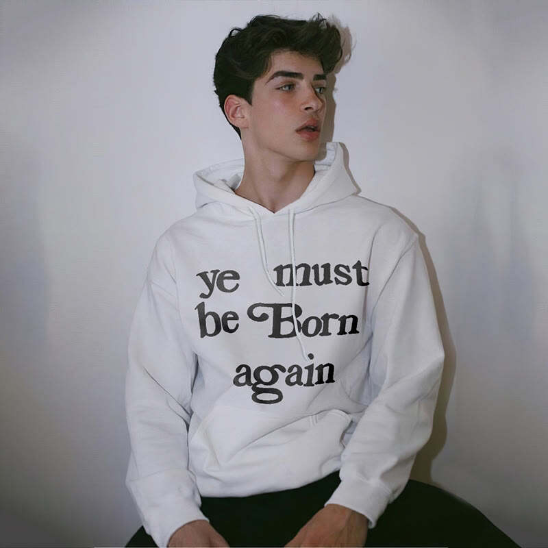 Must Be Born Again Print Hoodie