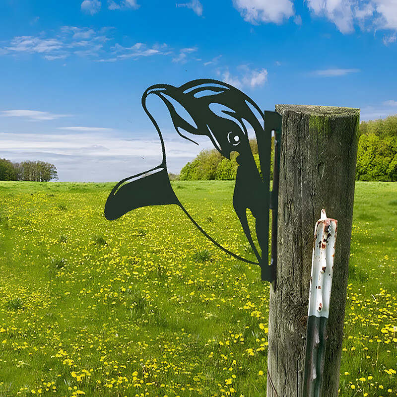 Farm Peeping Animal Metal Art