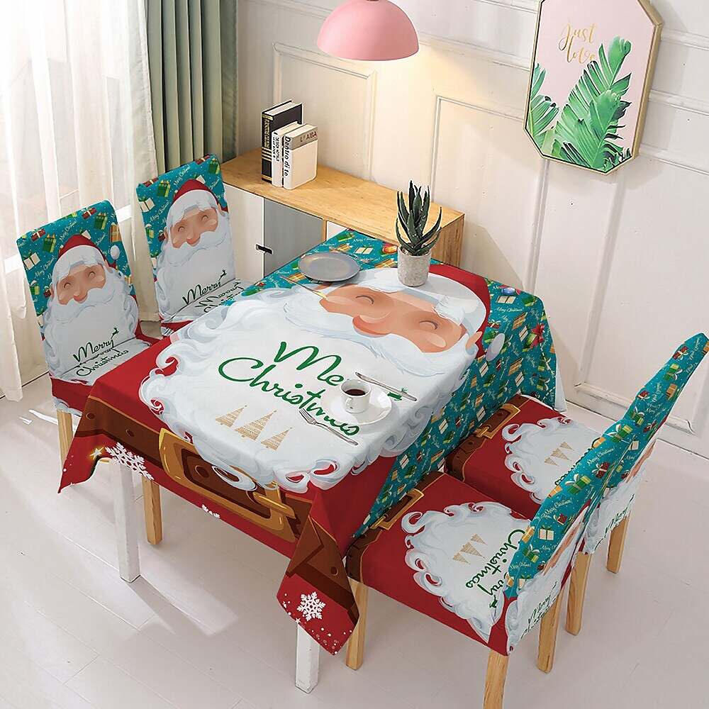 Christmas Decoration Tablecloth Elastic One-piece Chair Cover