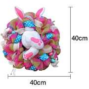 2023 New Easter Bunny Wreath Happy Easter Rabbit Decoration