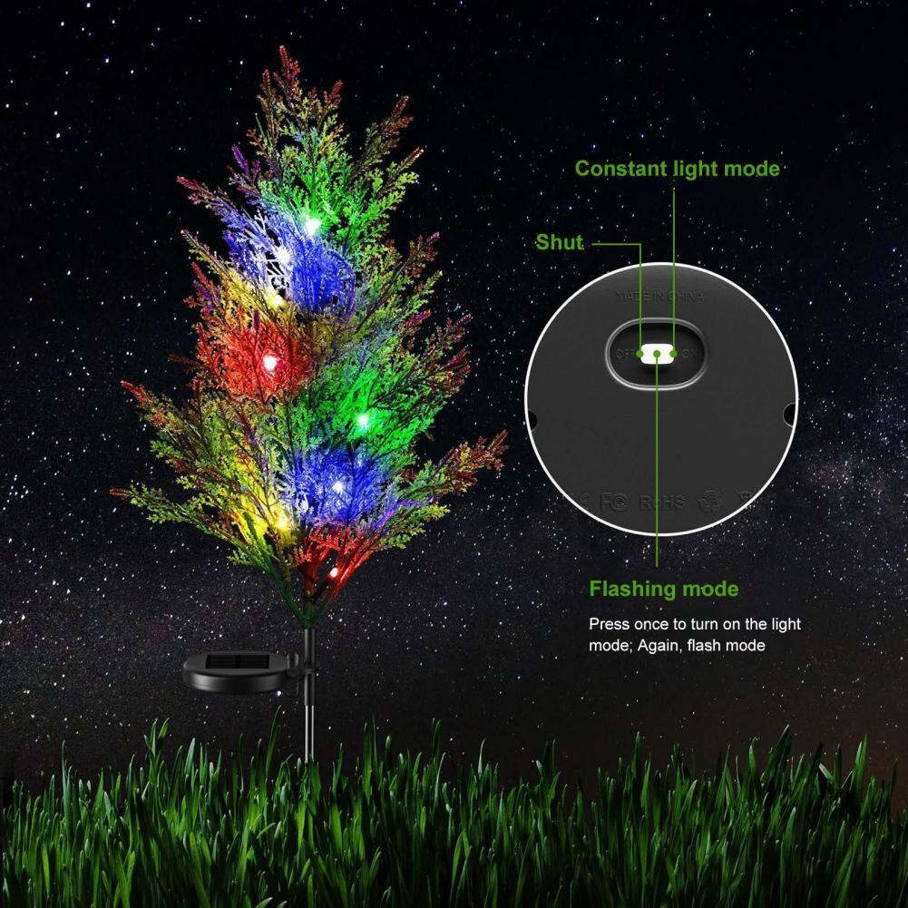 Solar Christmas LED Colored Pine and Cypress Tree Light