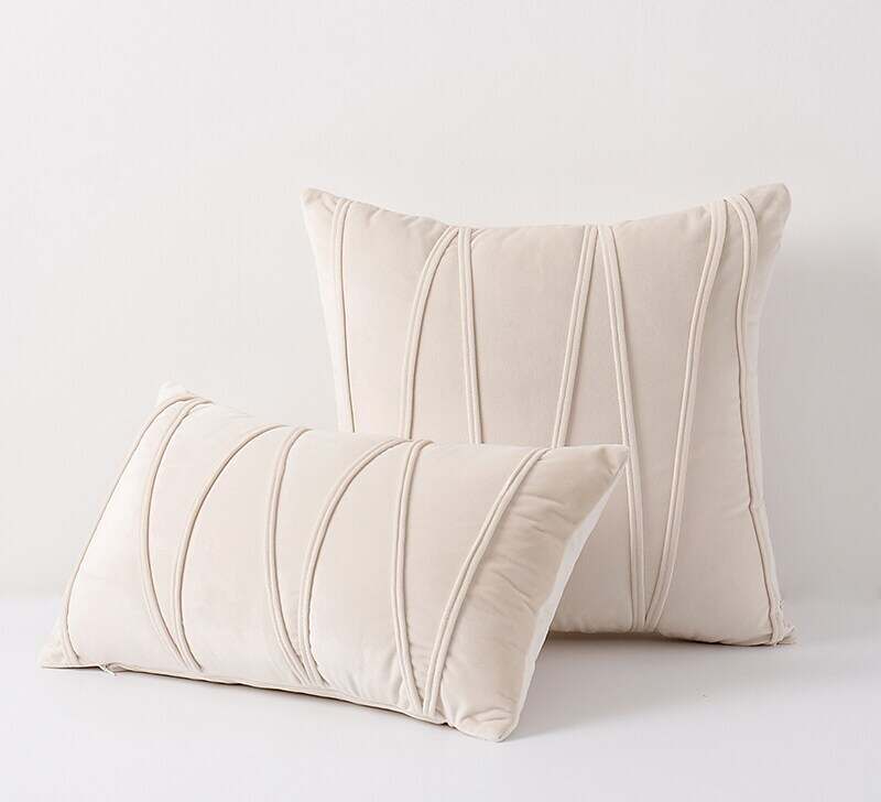 Striped Velvet Throw Pillow Covers