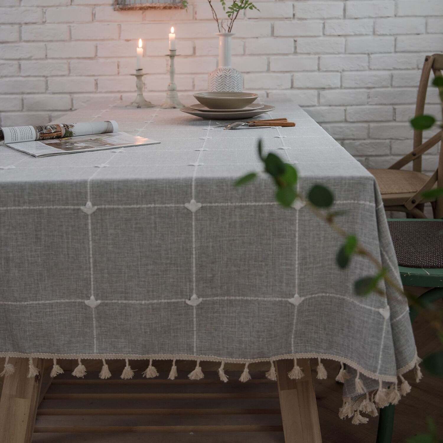 Pastoral Tablecloth Cotton Linen Fabric Table Cloth